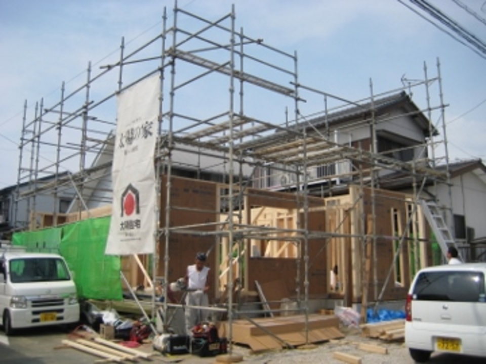 1階建て方工事
