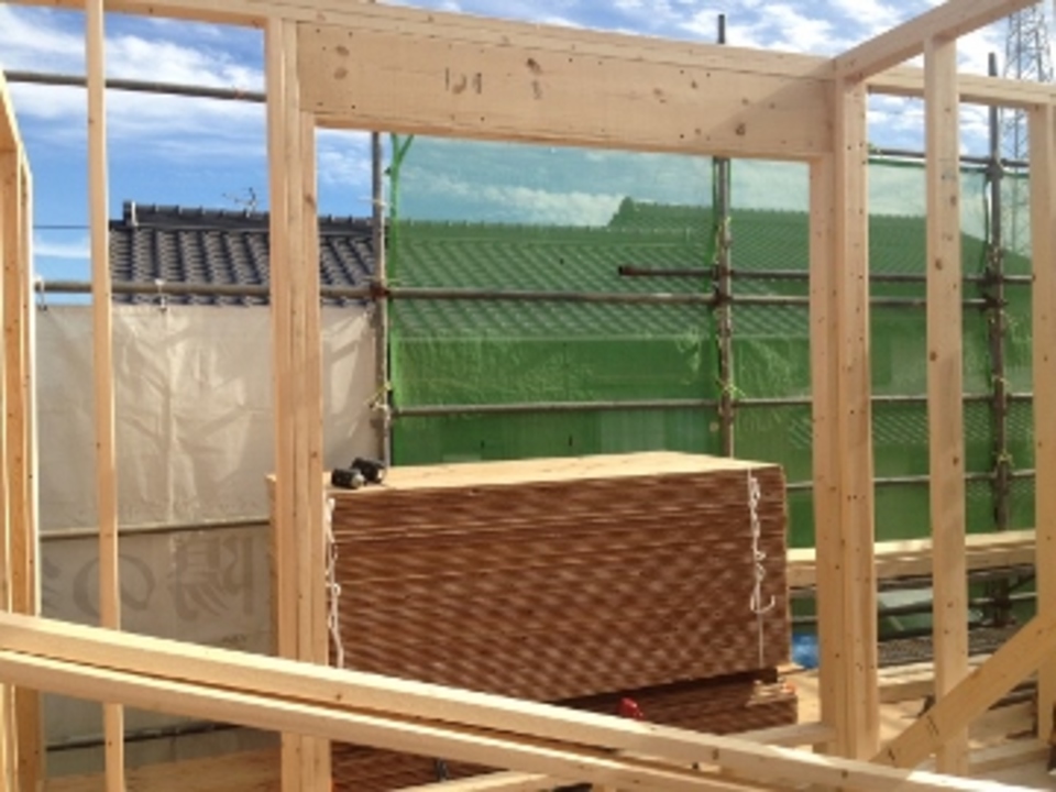 2階建て方工事
