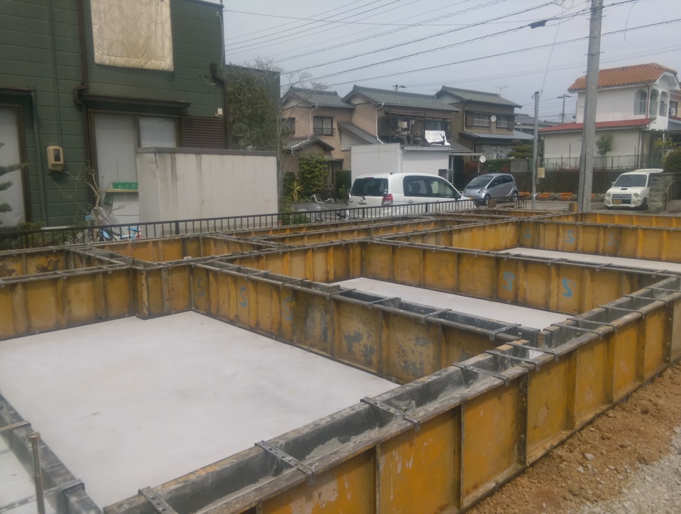 立上がりコンクリート打設完了