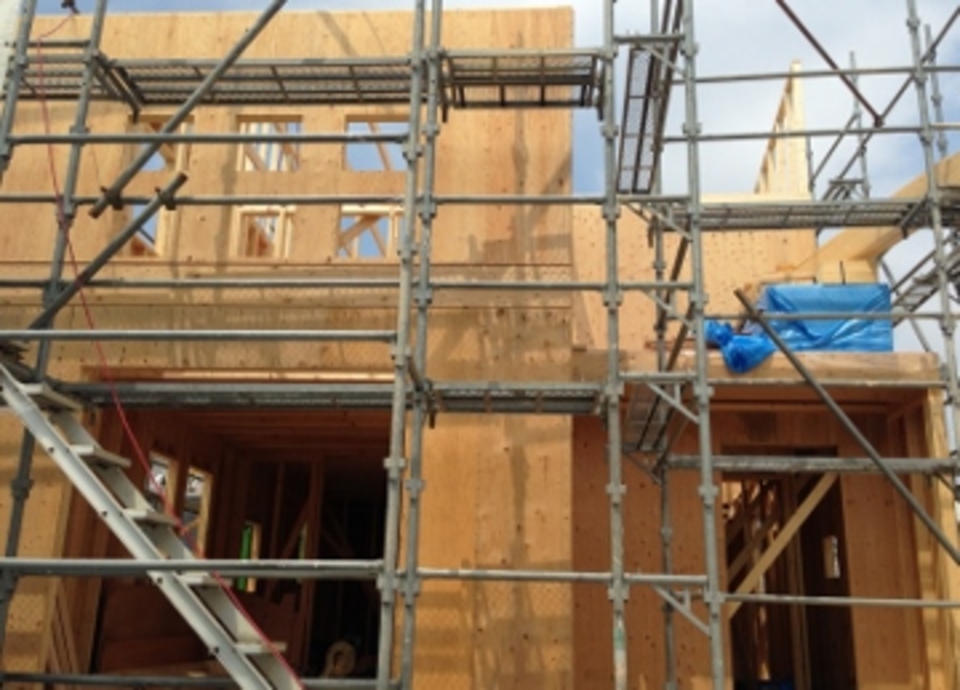 2階建て方工事